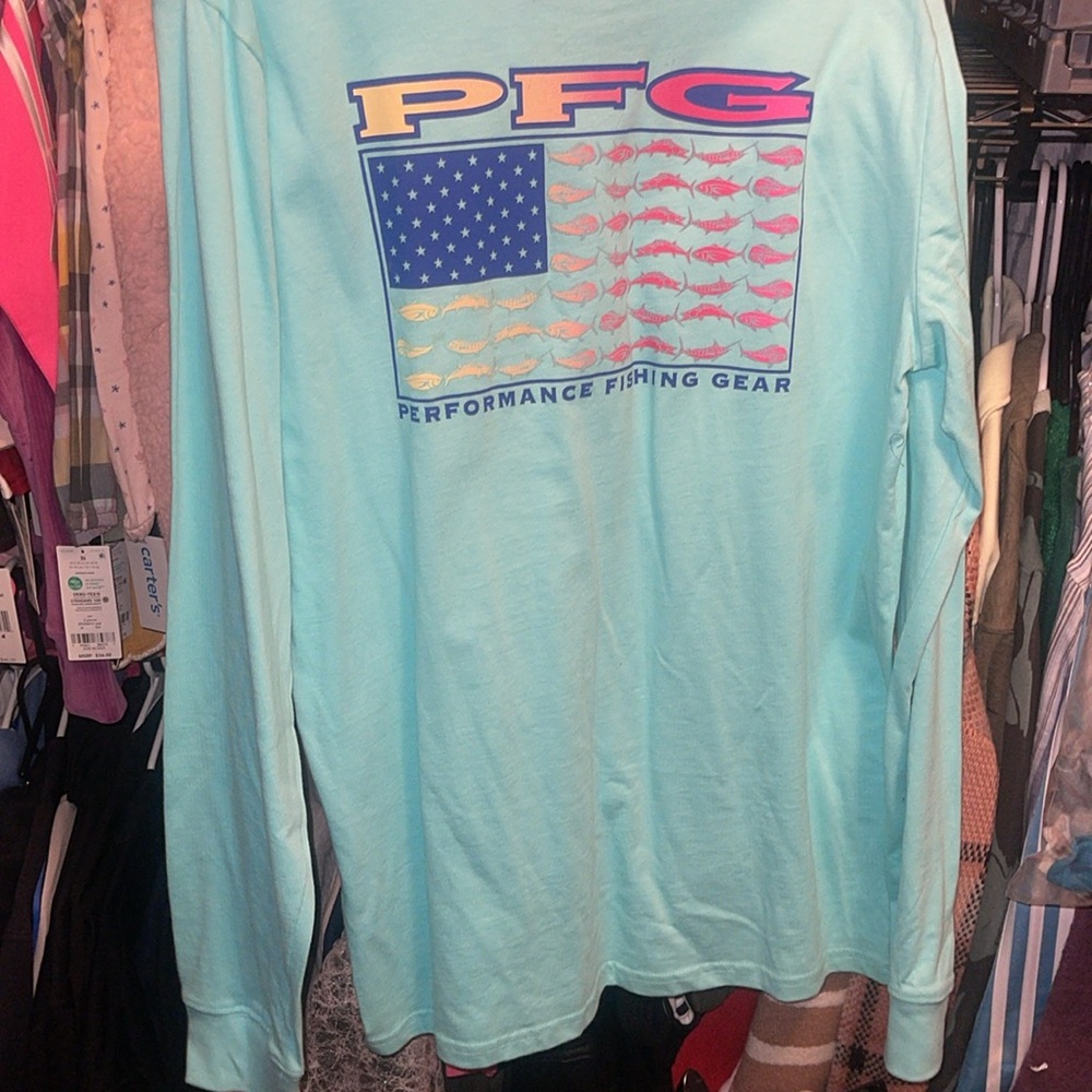 Columbia Light Blue Long Sleeve Shirt